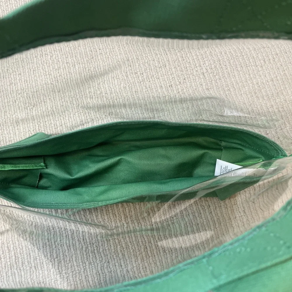 Pottery Barn Kids Clear Plastic Green Canvas Tote